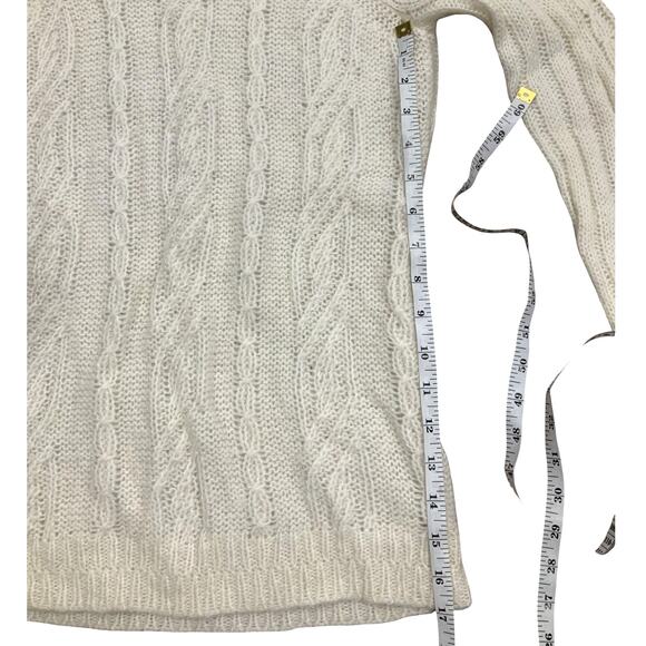 ANN TAYLOR LOFT Cream Cable Knit Boat Neck Sweater Size XS - Picture 4 of 6